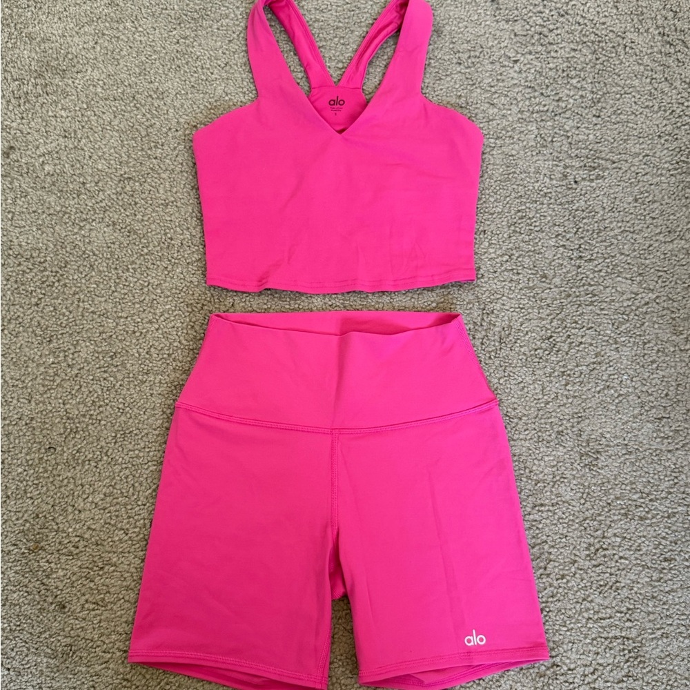 alo - watermelon pink set